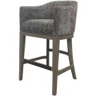 Parker House Pure Modern Upholstered Swivel Barstool in Moonstone
