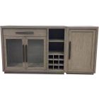 Parker House Pure Modern Multi-functional Server with Bar Cabinet in Moonstone