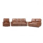 Parker Living Rockford Power Triple Reclining Sofa Set in Verona Saddle (Promo)