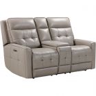 Parker Living Canterbury Pewter Power Zero Gravity Console Loveseat (CL1A) - CLEARANCE SALE