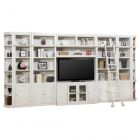 Parker House Boca 8pc Entertainment Wall Center in Cottage White - Black Friday Sale