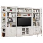 Parker House Boca 6pc Entertainment Wall Center in Cottage White - #2 - Black Friday Sale