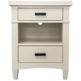 Parker House Americana Modern Bedroom 2 Drawer Nightstand in Cotton