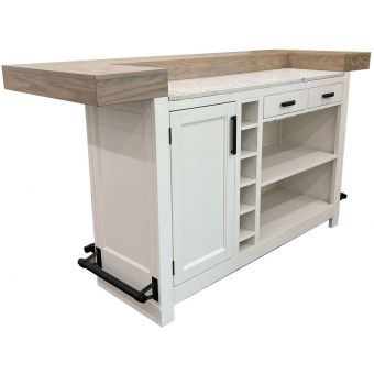 Parker House Americana Modern 78 in. Bar with Quartz Insert in Cotton