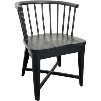 Parker House Americana Modern Barrel Dining Chair in Black - Set of 2