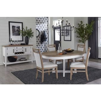 Parker House Americana Modern 48 in. Round Dining Set in Cotton #2218