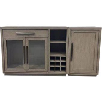 Parker House Pure Modern Multi-functional Server with Bar Cabinet in Moonstone