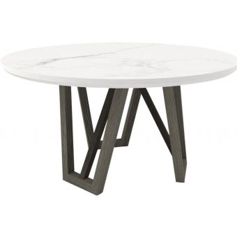 Parker House Pure Modern 54 in. Round Dining Table with Wood Base in Moonstone