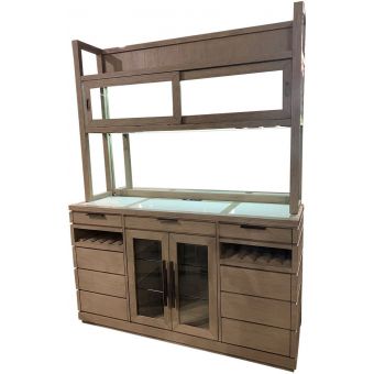 Parker House Pure Modern 2 Piece Buffet & Open Hutch in Moonstone