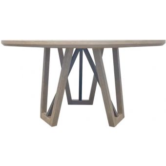 Parker House Pure Modern 60 in. Round Dining Table with Wood Base in Moonstone