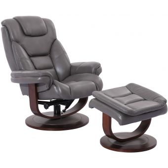 Parker Living Monarch Ice Manual Reclining Swivel Chair and Ottoman