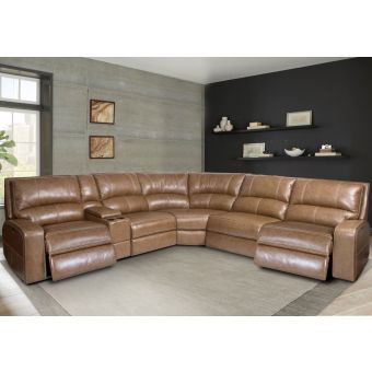 Parker Living Swift 6-PC Sectional Sofa Package A - Bourbon