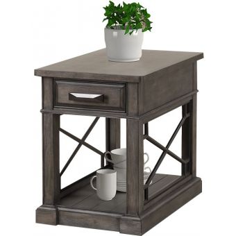 Parker House Sundance Chairside Table in Smokey Grey