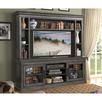 Parker Living Sundance 92 in. Console with Hutch in Smokey Grey