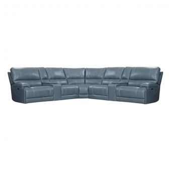 Parker Living Whitman 7pc Verona Azure Powered By Freemotion Modular Power Reclining Sectional MWHI-PACKT7(H)-P50-VAZ