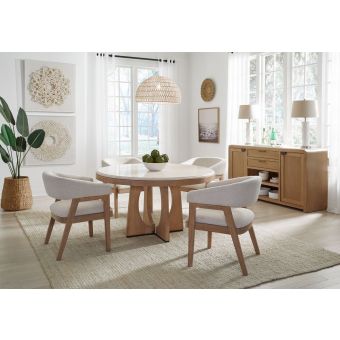 Parker House Escape 54" Round Dining Set with Barrel Dining Chair (10% 2023 PH Cyber Month Sale)