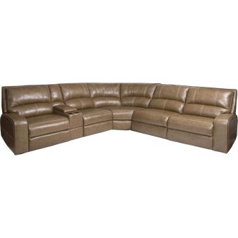 Parker Living Swift Bourbon 6pc Sectional with 2pc Armless Chair