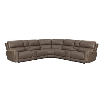 Parker Living Hancock-Bette Hazel 7 Piece Zero Gravity Power Reclining Sectional with Adjustable Headrests