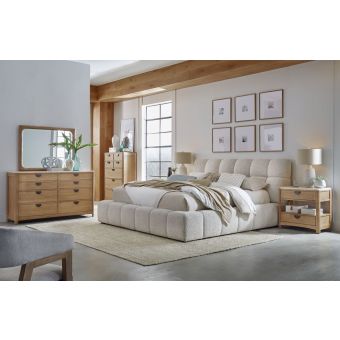 Parker House Sleep Escape Fluffy River Rock Queen Upholstered Bedroom Set (10% 2023 PH Cyber Month Sale)