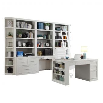 Parker House Catalina 8 Piece Library Wall with Writing Desk